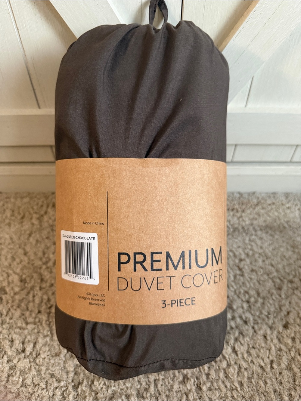 Linens and Hutch Premium Chocolate Duvet Cover - 3 Piece -Full/Queen